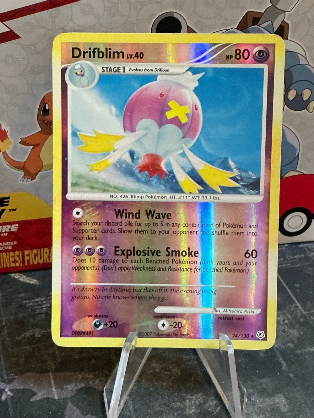 Drifblim Pokémon Card - Diamond & Pearl Reverse Holo Vintage Collectible Rare
